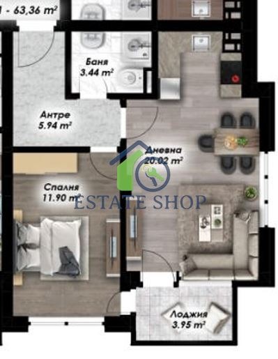 Продава 2-СТАЕН, гр. Пловдив, Остромила, снимка 2 - Апартаменти - 52389010