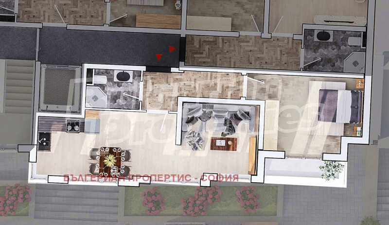 Продается  2 спальни София , Стрелбище , 98 кв.м | 45930511 - изображение [5]