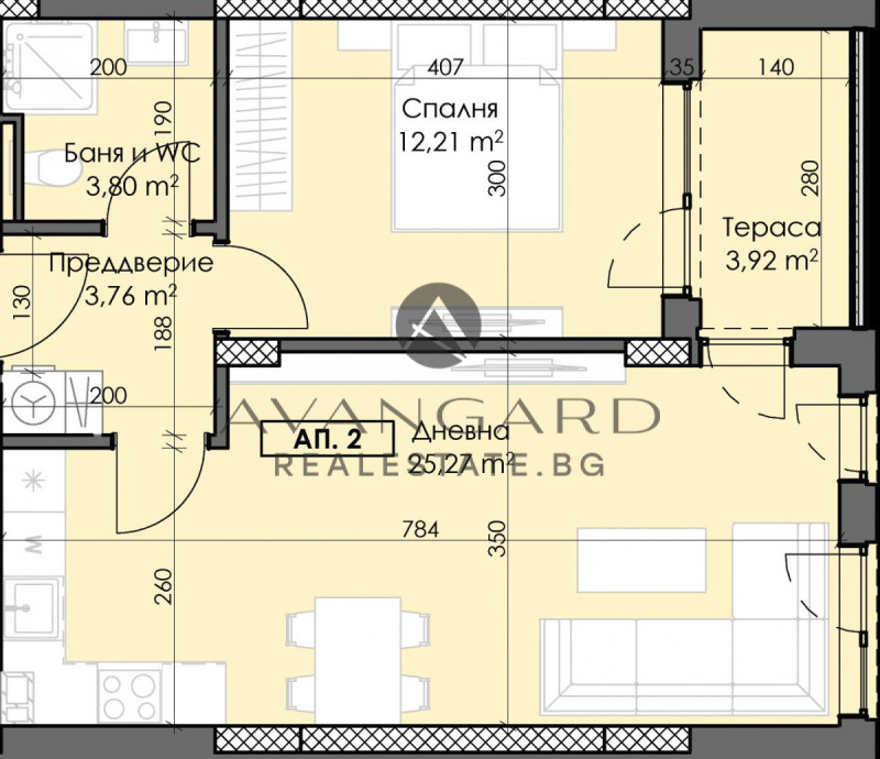 Продава  2-стаен град Пловдив , Тракия , 72 кв.м | 71419419 - изображение [4]