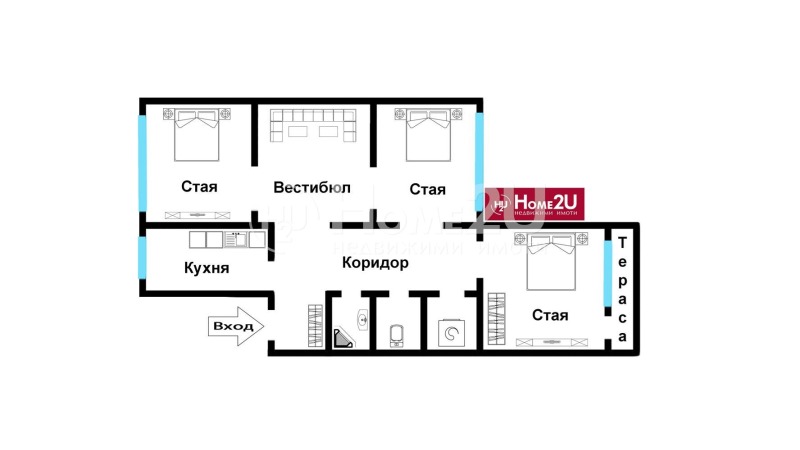 Te koop  2 slaapkamers Sofia , Tsentar , 114 m² | 79685397