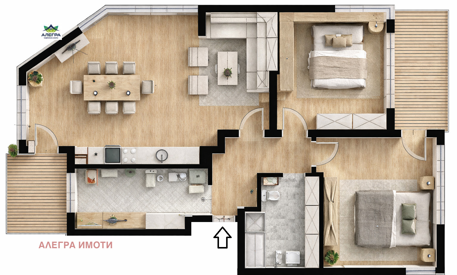 Продава 3-СТАЕН, гр. Пазарджик, Запад, снимка 2 - Апартаменти - 54050965