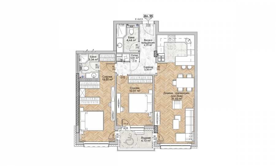 Продава 3-СТАЕН, гр. София, Люлин 8, снимка 3 - Апартаменти - 55441504