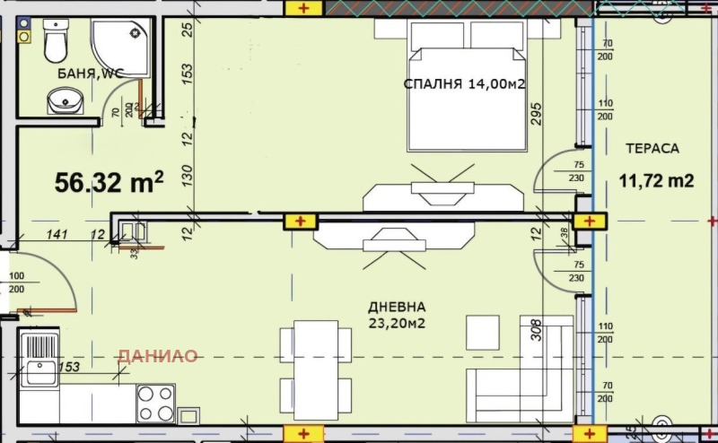 Продаја  1 спаваћа соба Велико Тарново , Центар , 68 м2 | 75975538 - слика [8]