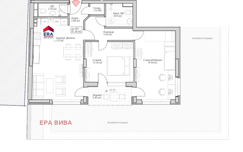 Продава 3-СТАЕН, гр. София, Лозенец, снимка 3 - Апартаменти - 53531742