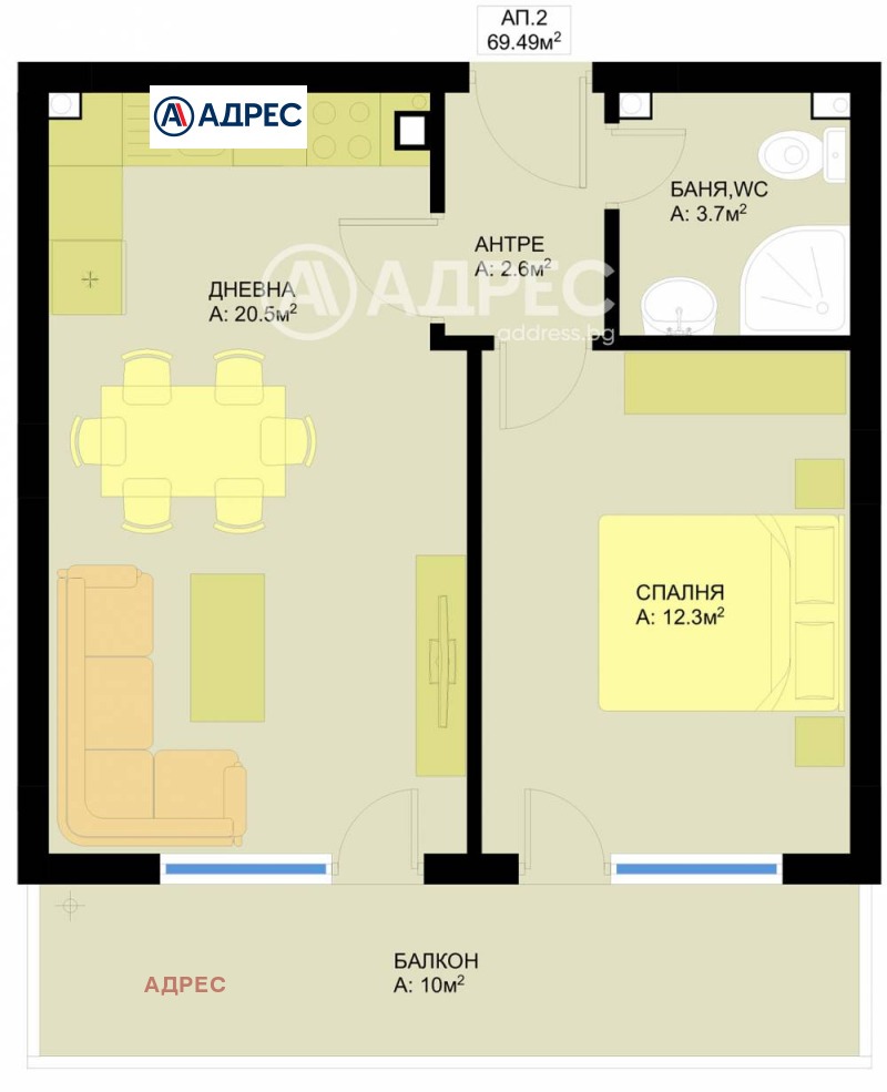 Продава 2-СТАЕН, гр. Варна, Гранд Мол, снимка 2 - Aпартаменти - 47047768