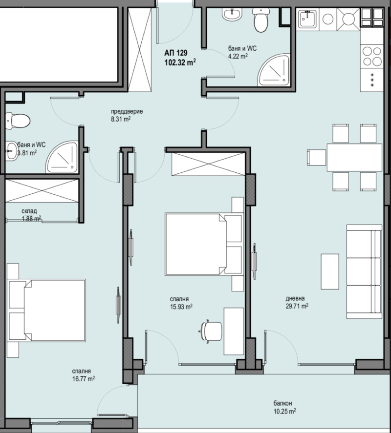 Продава  3-стаен град София , Левски Г , 119 кв.м | 37835107 - изображение [2]