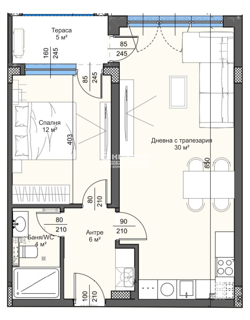 Продава 2-СТАЕН, гр. Пловдив, Тракия, снимка 3 - Апартаменти - 42154595