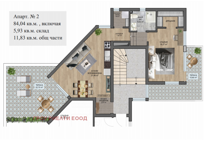 Продава 2-СТАЕН, гр. Бяла, област Варна, снимка 6 - Aпартаменти - 48717851