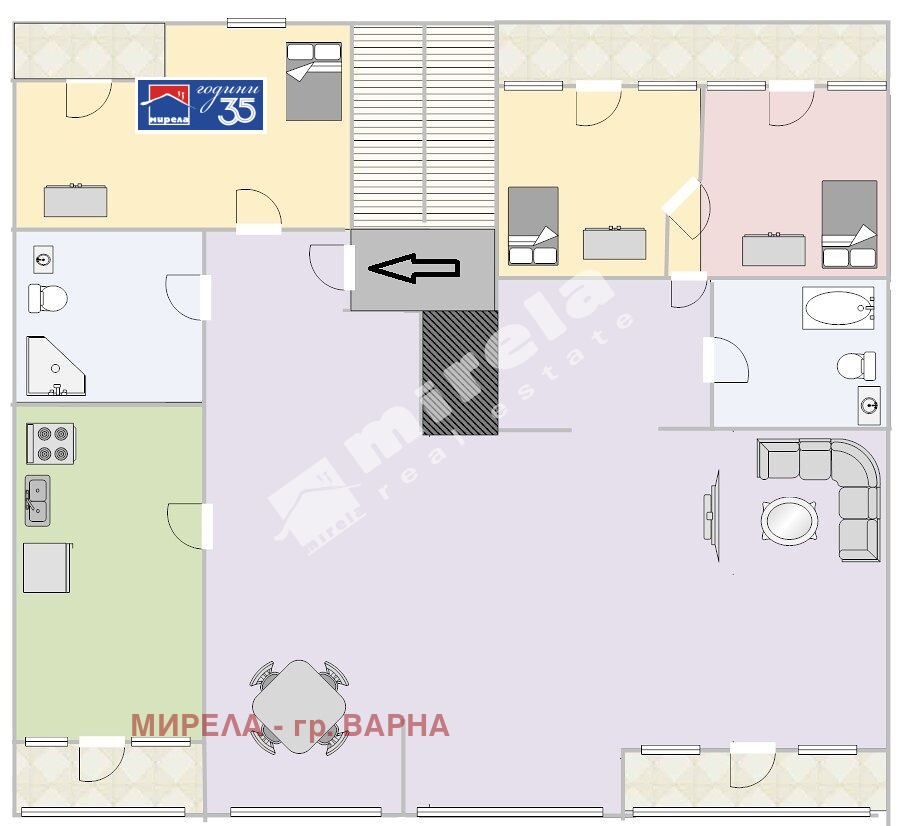 Продава МНОГОСТАЕН, гр. Варна, Окръжна болница-Генерали, снимка 14 - Апартаменти - 54941104