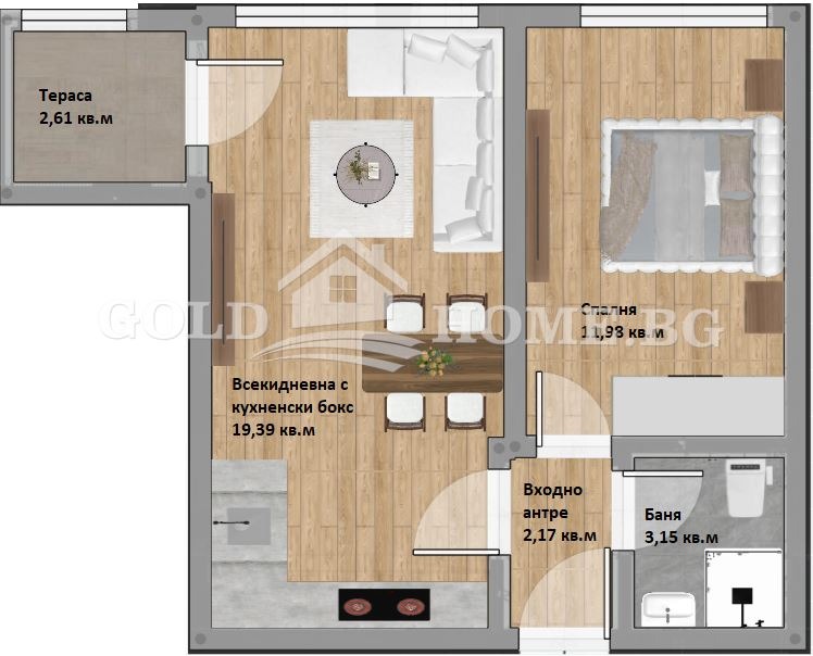 Продава  2-стаен град Пловдив , Христо Смирненски , 56 кв.м | 81674363 - изображение [2]