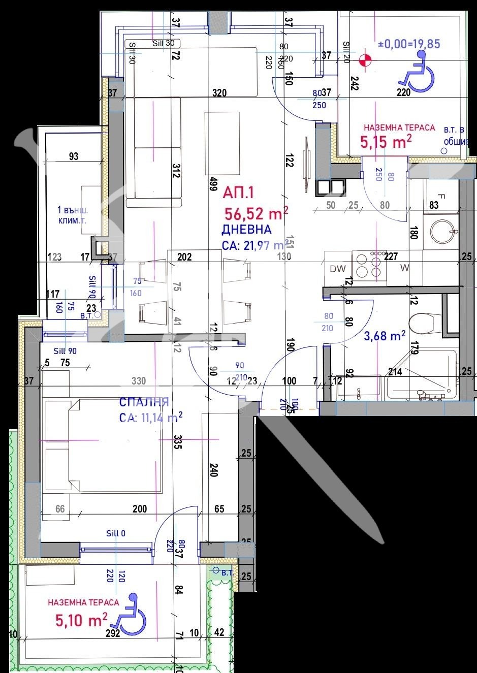 Продава 2-СТАЕН, гр. Бургас, Крайморие