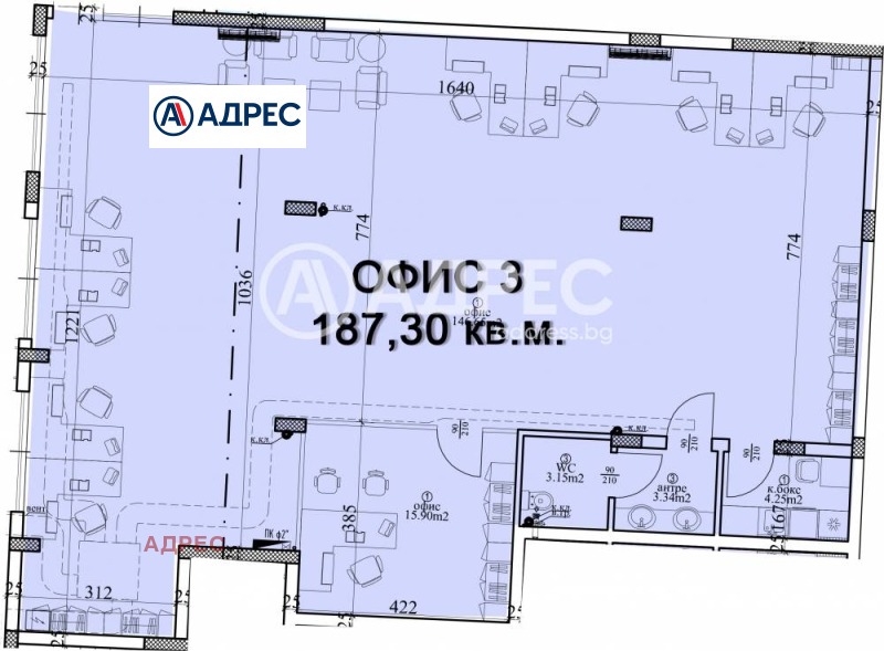 Satılık  Ofis Varna , Centar , 211 metrekare | 39238072 - görüntü [2]