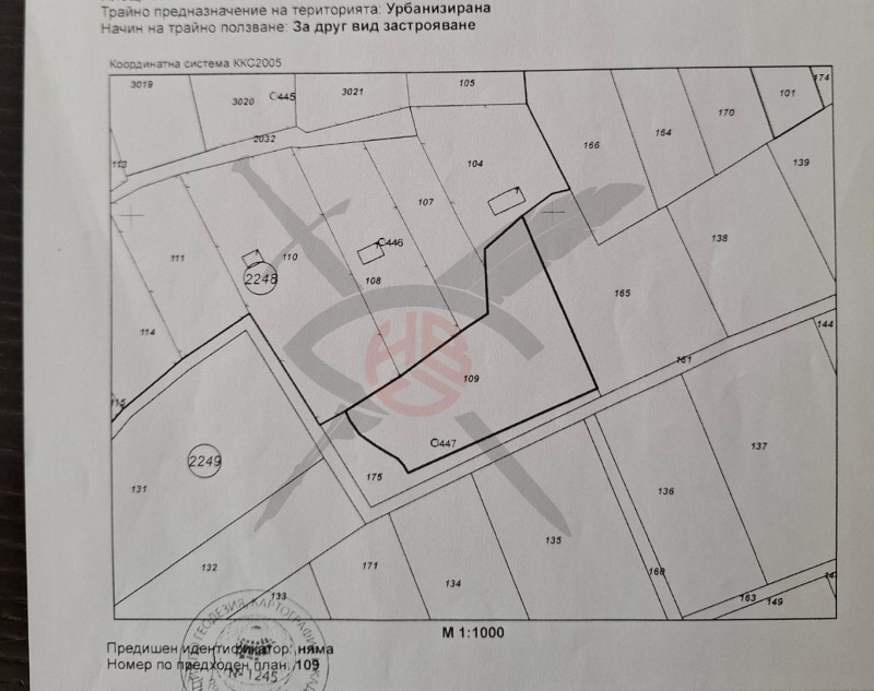 Продава ПАРЦЕЛ в град София, гр. Банкя - 1425 кв.м / 128 250 € » 250 835.20 лв., ЕКС НВД ООД