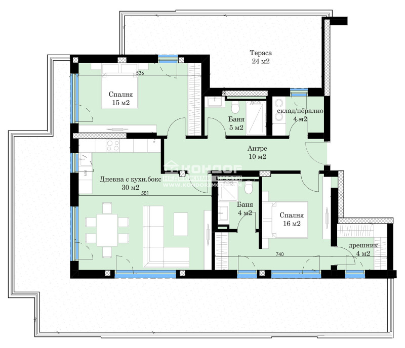À venda  2 quartos Plovdiv , Otdih i kultura , 204 m² | 15880759 - imagem [3]