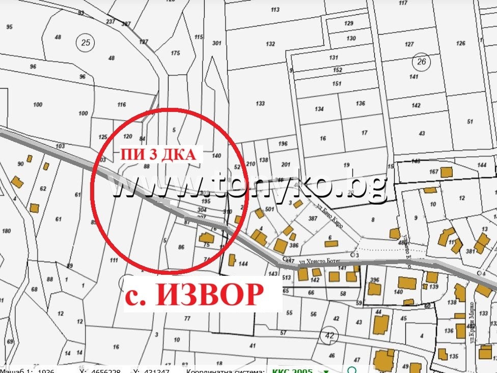 Продава ПАРЦЕЛ, с. Извор, област Пловдив, снимка 2 - Парцели - 53806442