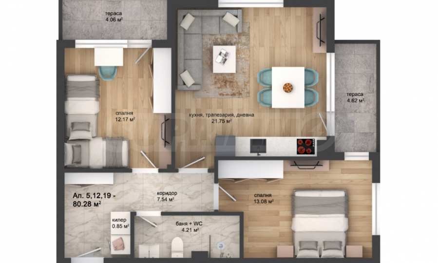 Продава 3-СТАЕН, гр. Пловдив, Кършияка, снимка 5 - Апартаменти - 53112770