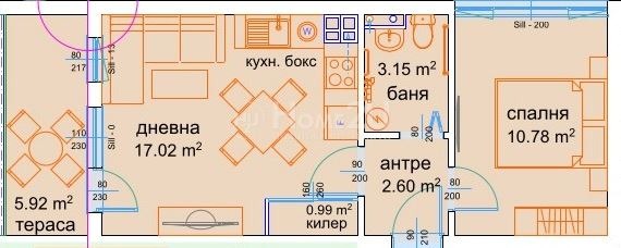 In vendita  1 camera da letto Varna , m-t Pchelina , 55 mq | 14627789 - Immagine [6]