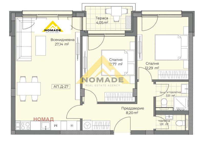 Продава  3-стаен град Пловдив , Остромила , 95 кв.м | 81541715