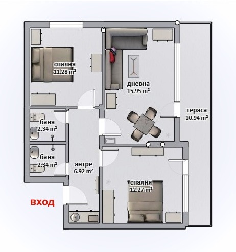 Satılık  2 yatak odası bölge Burgaz , Primorsko , 71 metrekare | 50357434