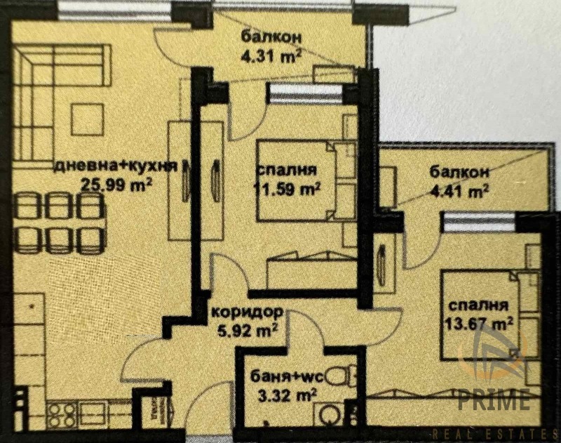 Продава 3-СТАЕН, гр. Бургас, област Бургас, снимка 3 - Апартаменти - 49525029