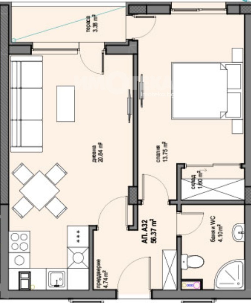 Продава 2-СТАЕН, гр. София, Овча купел 2, снимка 1 - Aпартаменти - 49167850