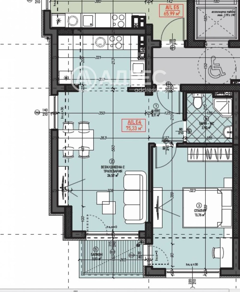 Na prodej  1 ložnice Sofia , Levski , 75 m2 | 90427344 - obraz [4]