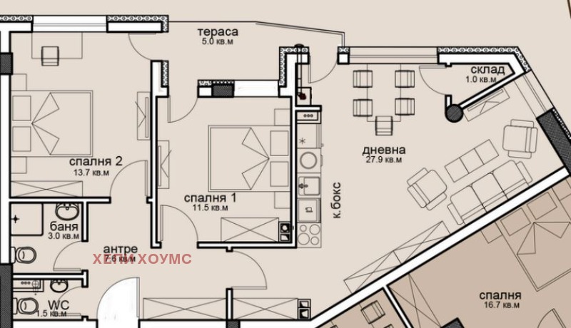 Продава 3-СТАЕН, гр. София, Витоша, снимка 3 - Aпартаменти - 47445517