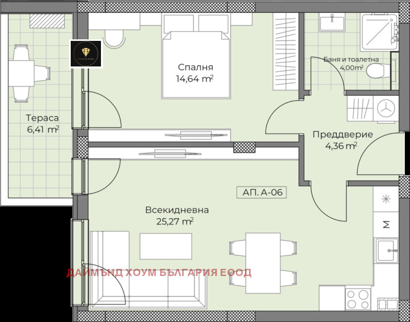 Eladó  1 hálószoba Plovdiv , Ostromila , 73 négyzetméter | 21791402 - kép [2]
