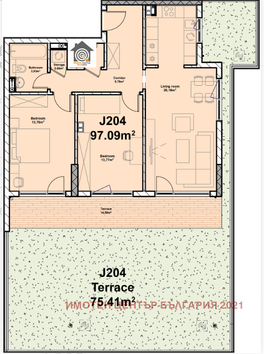 À venda  2 quartos Sofia , Poligona , 115 m² | 97217006