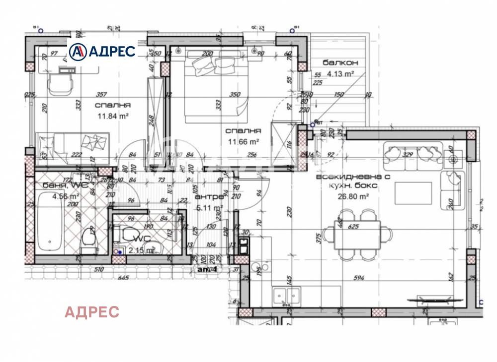 Продава 3-СТАЕН, гр. Варна, Виница, снимка 3 - Апартаменти - 53776852