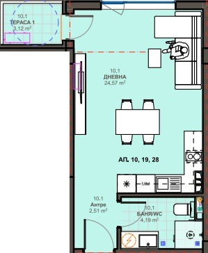 Продава 1-СТАЕН, гр. Поморие, област Бургас, снимка 2 - Апартаменти - 54164048