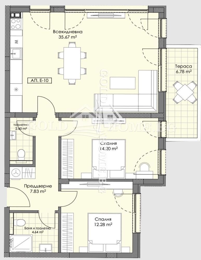 Продаја  2 спаваће собе Пловдив , Остромила , 94 м2 | 47515452 - слика [15]