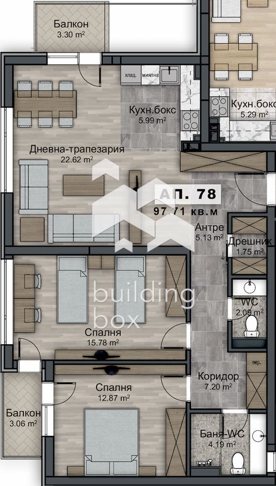 Eladó  2 hálószobás Sofia , Ovcsa kupel 2 , 112 négyzetméter | 18461779 - kép [7]