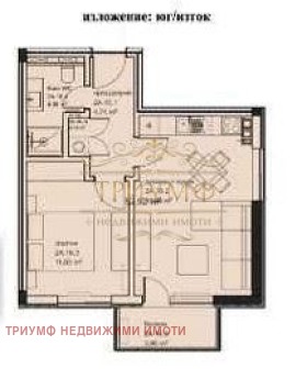 Myytävänä  1 makuuhuone Varna , Kajsieva gradina , 63 neliömetriä | 43294412 - kuva [2]