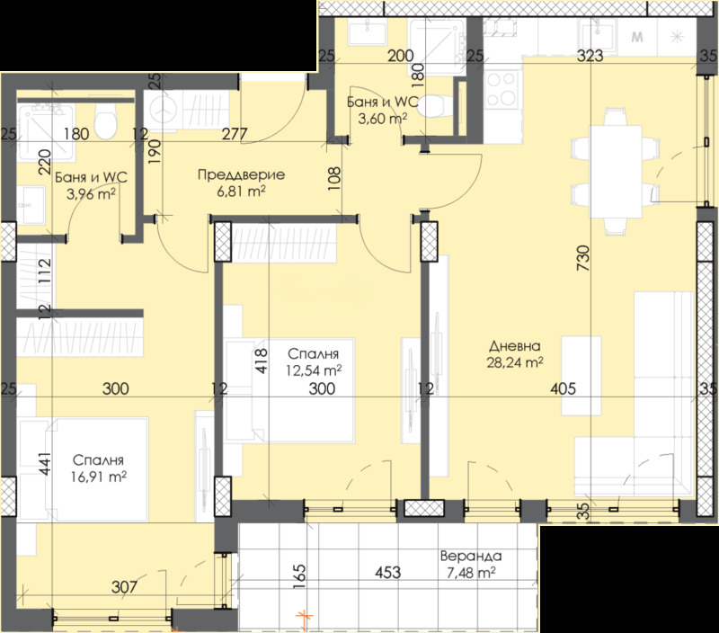 In vendita  2 camere da letto Plovdiv , Trakiia , 115 mq | 56583291 - Immagine [2]