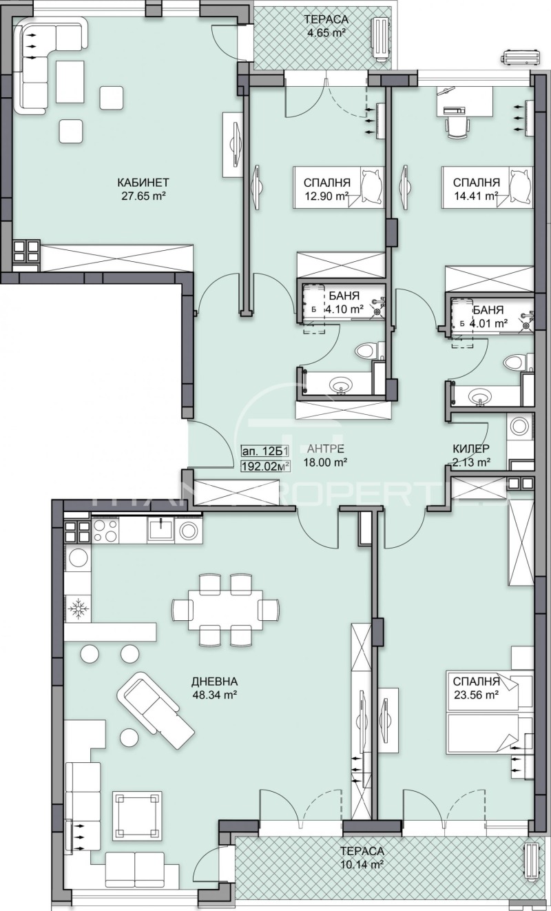 Продава  Многостаен град Пловдив , Гагарин , 227 кв.м | 64666966 - изображение [2]