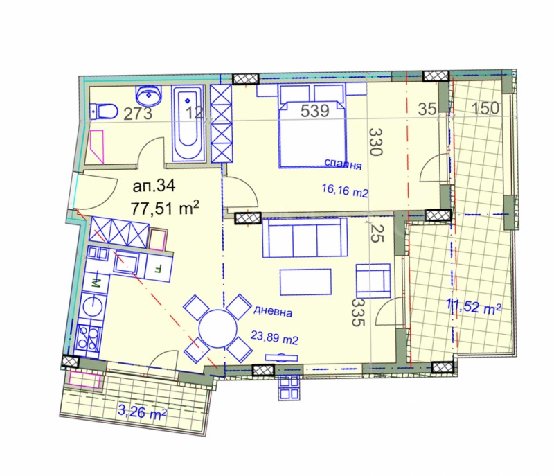 Продава 2-СТАЕН, гр. София, Манастирски ливади, снимка 17 - Апартаменти - 52754102