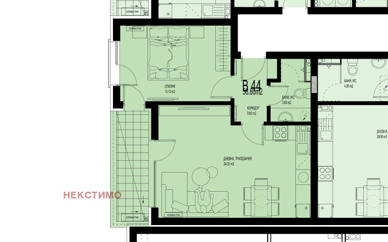 Продава 2-СТАЕН, гр. Пловдив, Христо Смирненски, снимка 3 - Апартаменти - 53170276