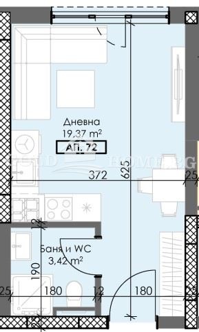 На продаж  Студія Пловдив , Тракия , 32 кв.м | 28451370 - зображення [2]