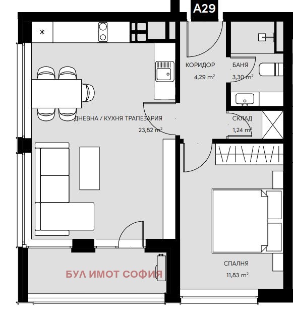 Продава 2-СТАЕН, гр. София, Кръстова вада, снимка 3 - Апартаменти - 52480150
