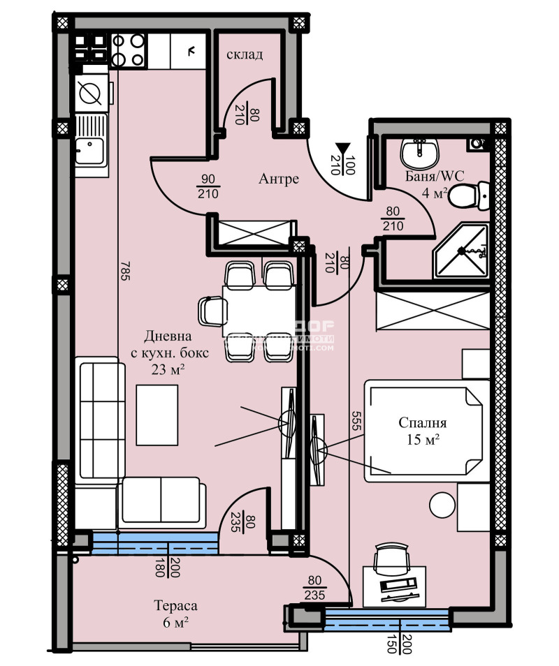 De vânzare  1 dormitor Plovdiv , Hristo Smirnensci , 70 mp | 31348923 - imagine [2]