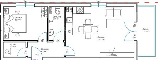 Till salu  1 sovrum Varna , m-t Ptjelina , 75 kvm | 59328413 - bild [9]