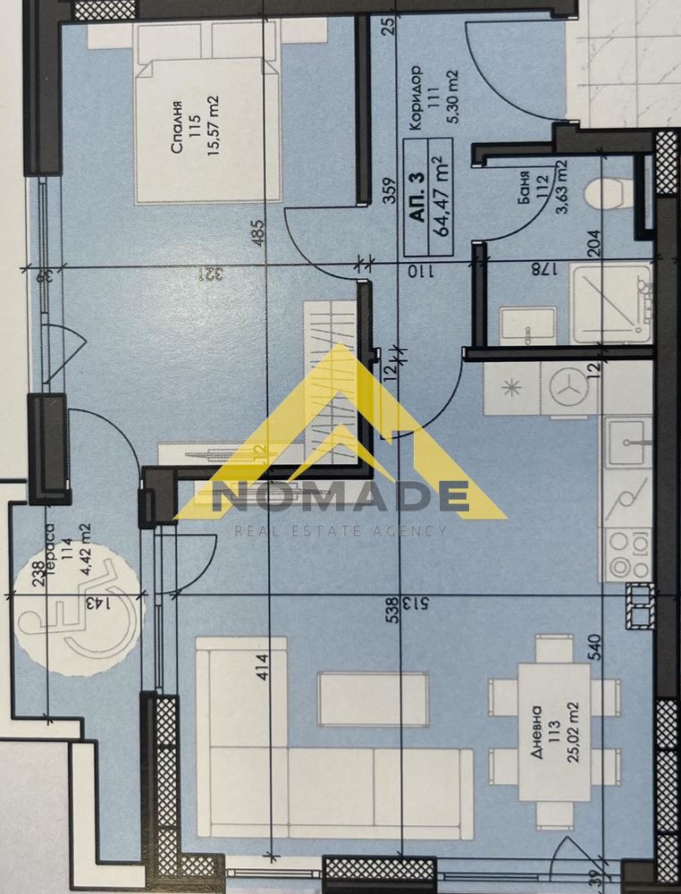 En venta  1 dormitorio Plovdiv , Jristo Smirnenski , 73 metros cuadrados | 96916300 - imagen [5]