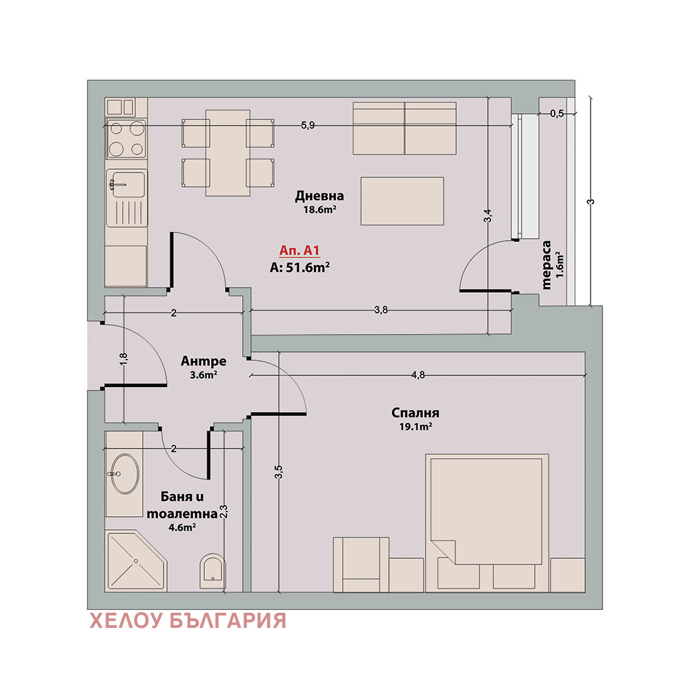 Продава 2-СТАЕН, гр. Банско, област Благоевград, снимка 10 - Апартаменти - 53998231