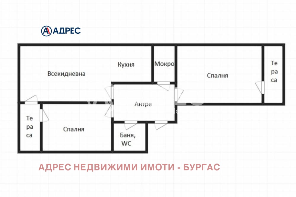 Продава 3-СТАЕН, гр. Бургас, област Бургас, снимка 5 - Апартаменти - 53813104
