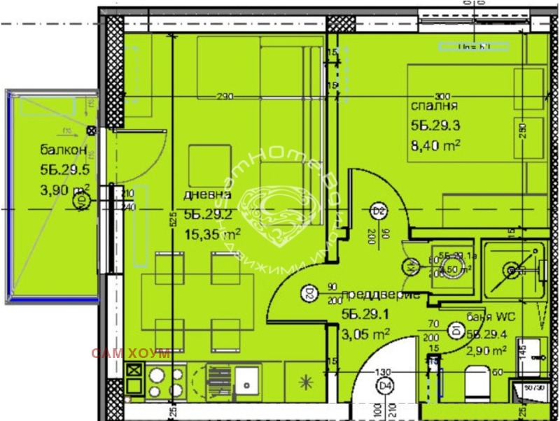 À venda  1 quarto Varna , Kaisieva gradina , 48 m² | 88107381 - imagem [2]