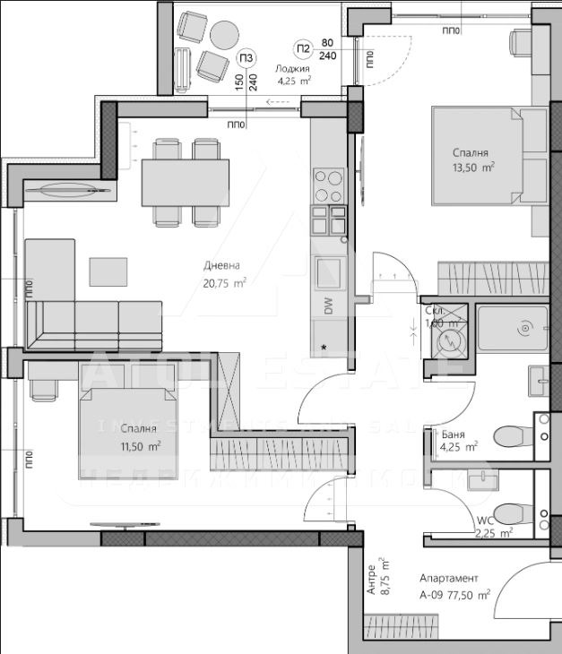 Продава 3-СТАЕН, гр. Пловдив, Христо Смирненски, снимка 2 - Апартаменти - 54147531
