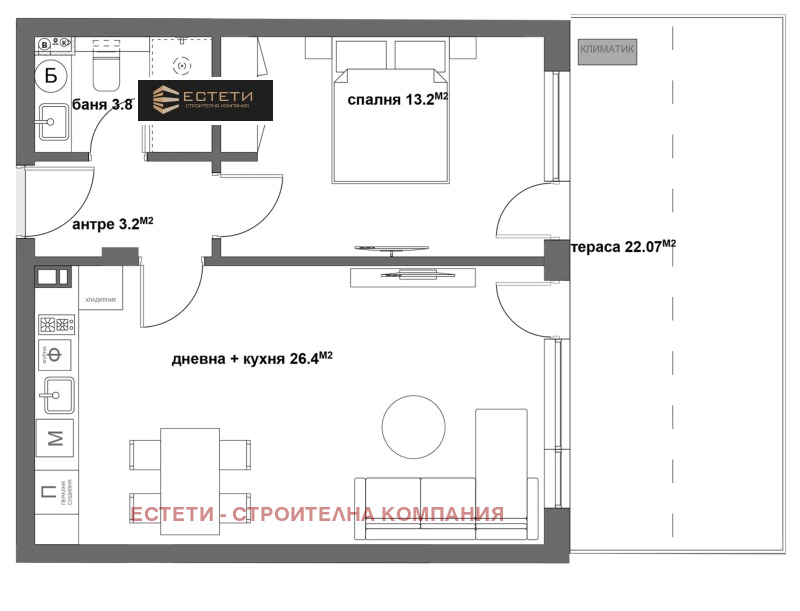 Te koop  1 slaapkamer Stara Zagora , Ajazmoto , 91 m² | 89694700