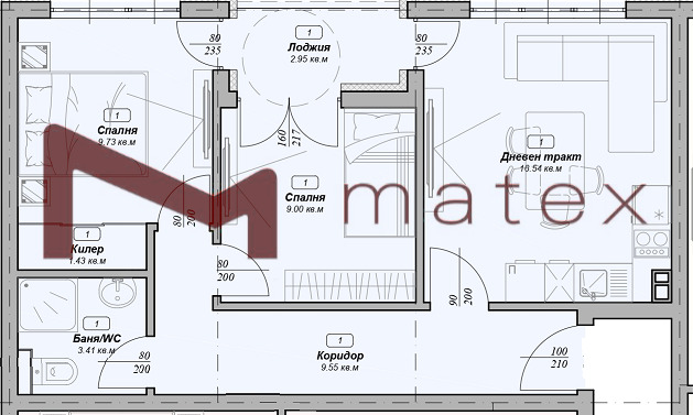 Zu verkaufen  2 Schlafzimmer Warna , m-t Ptschelina , 71 qm | 40707391 - Bild [2]