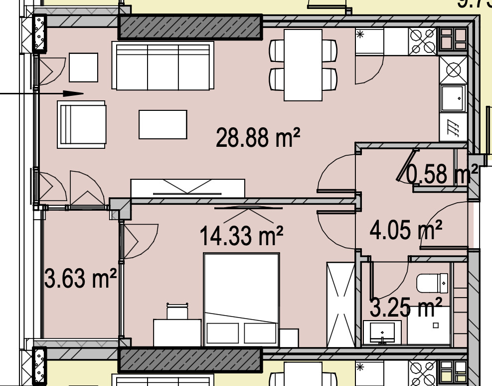 Продава 2-СТАЕН, гр. София, Дружба 1, снимка 2 - Апартаменти - 54639698